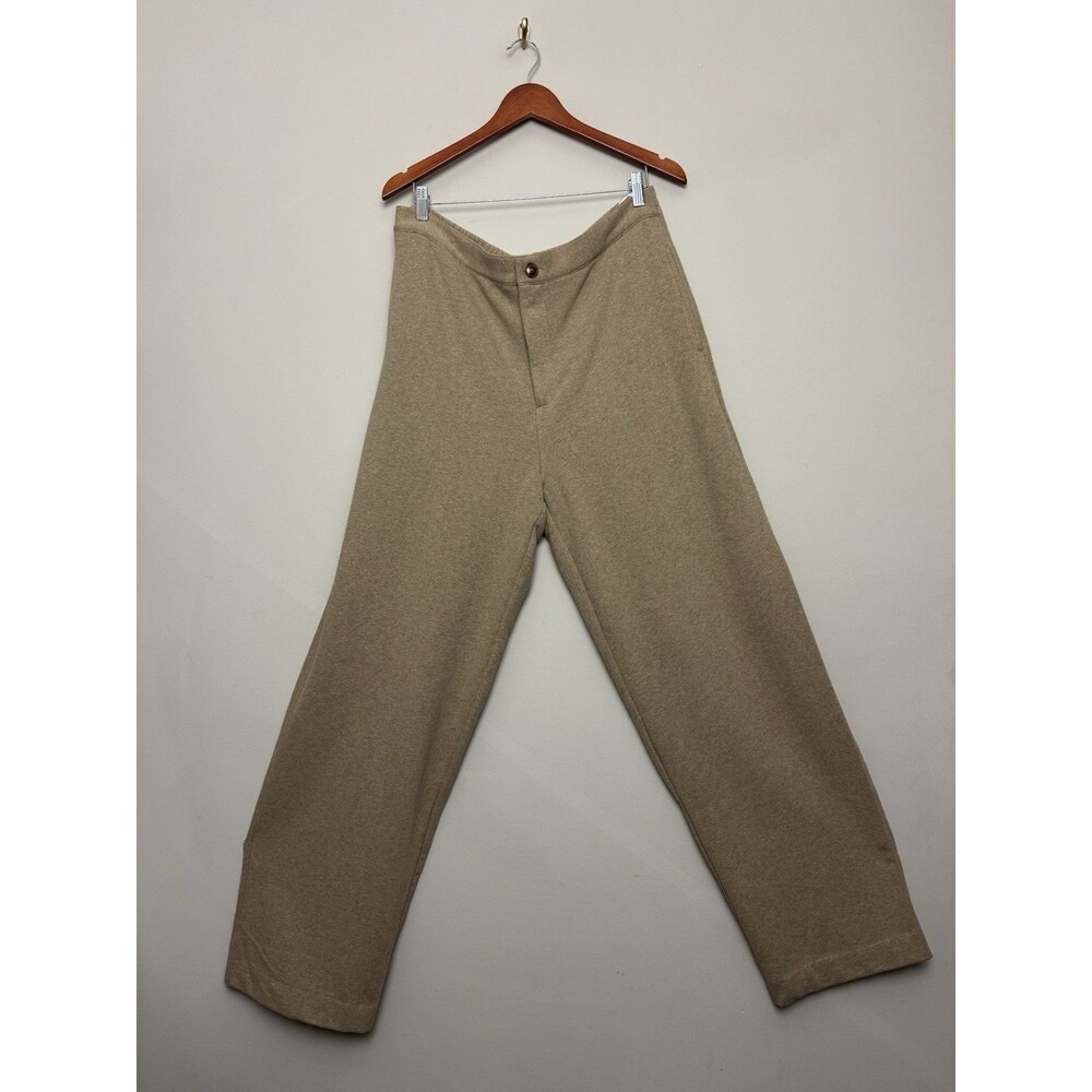 Vince Women’s Pants XL Tan Wide Leg Stretch Cotton Cozy Casual Trouser